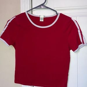 Red crop top